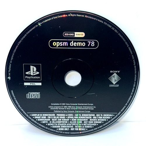 Ps1 opsm demo playstation 1 - opsm,
